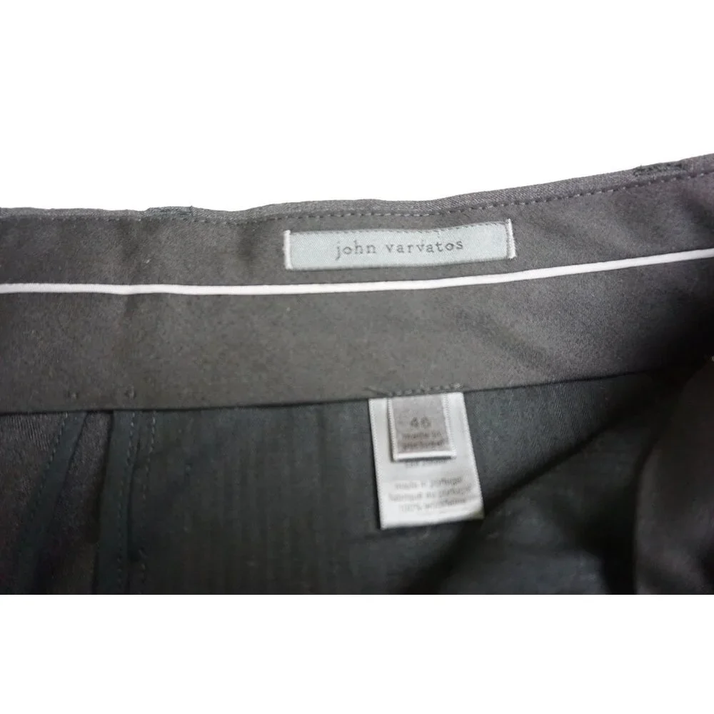 John Varvatos Charcoal Mens Wool Pants Sz 46 Brand New